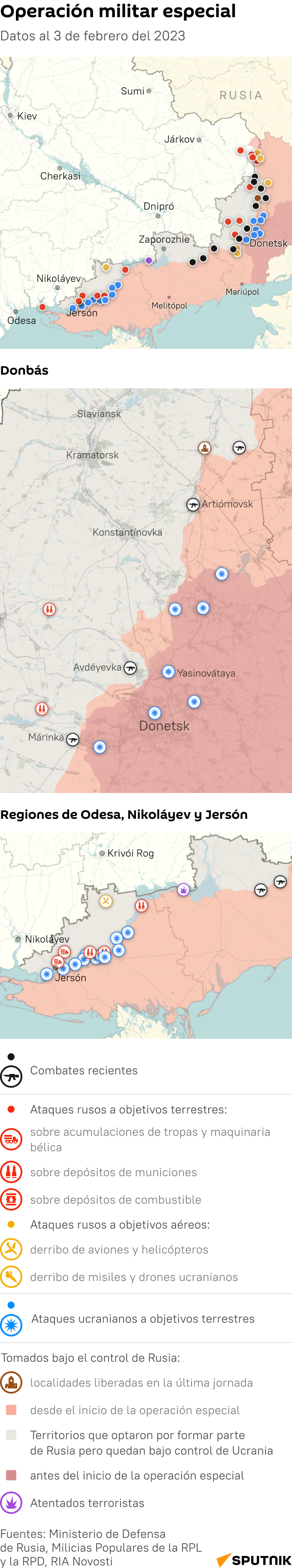 Mapa: cómo avanza la operación especial de Rusia en Ucrania - Sputnik Mundo