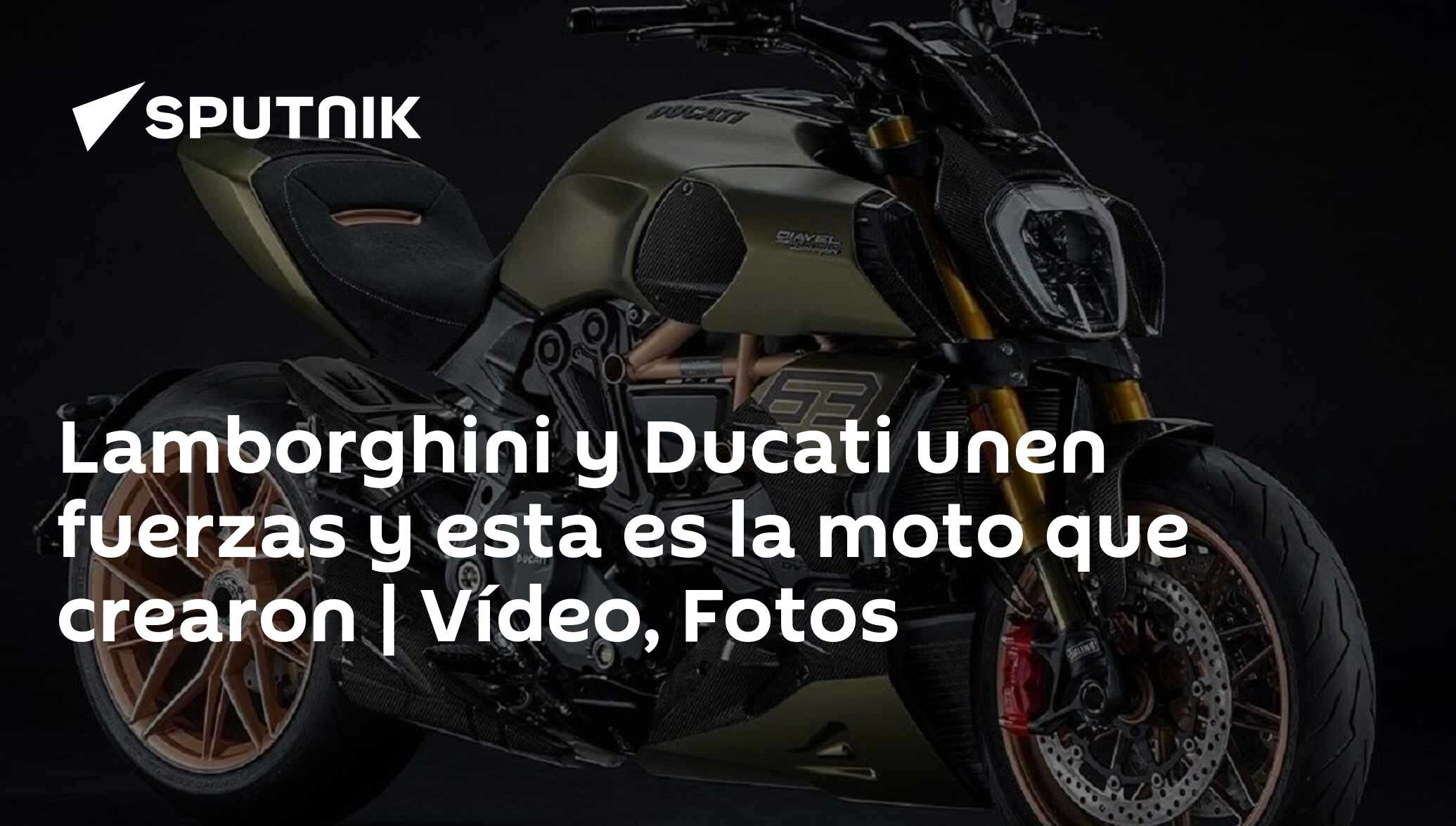 Lamborghini y Ducati unen fuerzas y esta es la moto que crearon | Vídeo,  Fotos , Sputnik Mundo