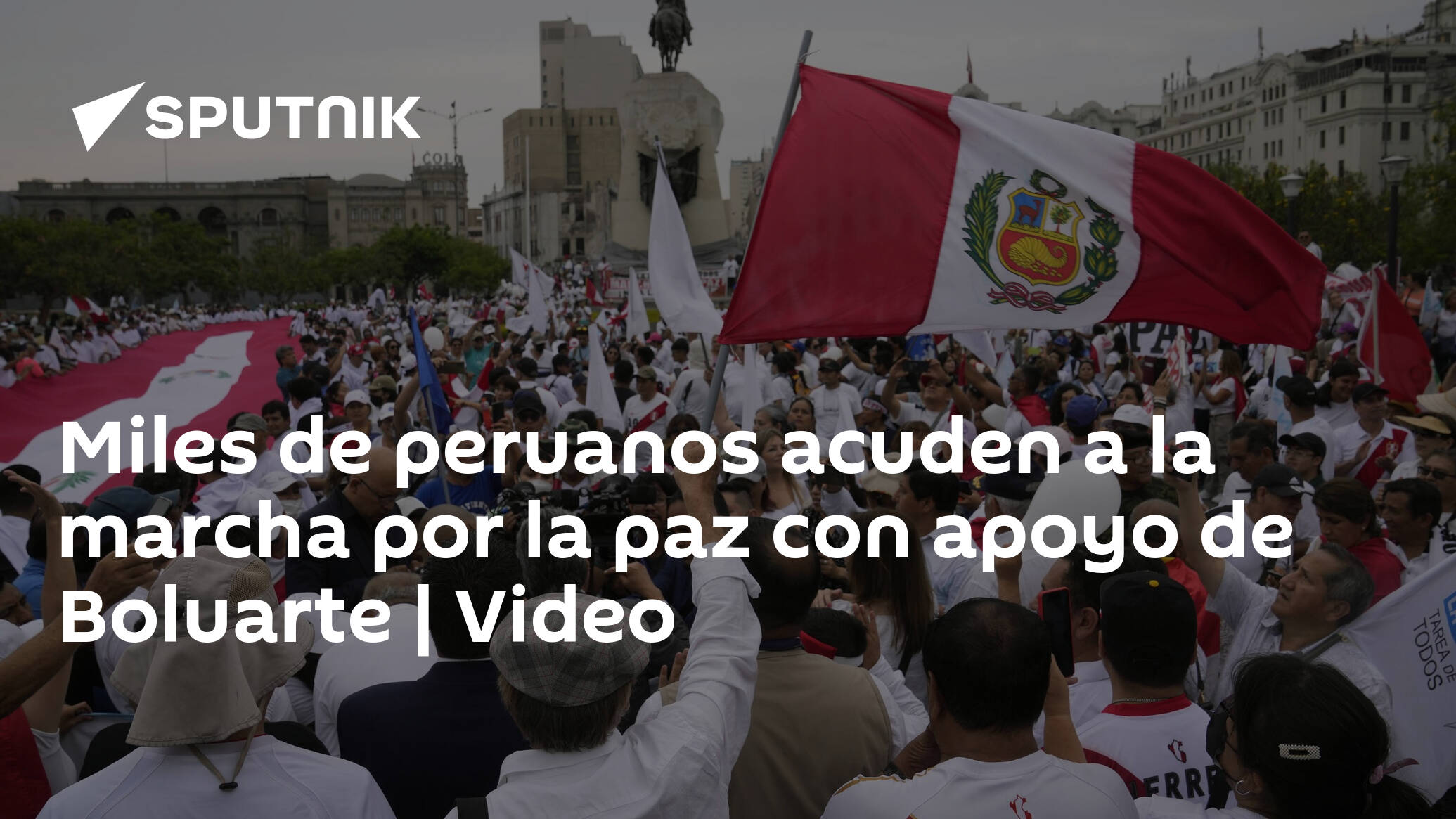 Miles de peruanos acuden a la marcha por la paz con apoyo de Boluarte | Video