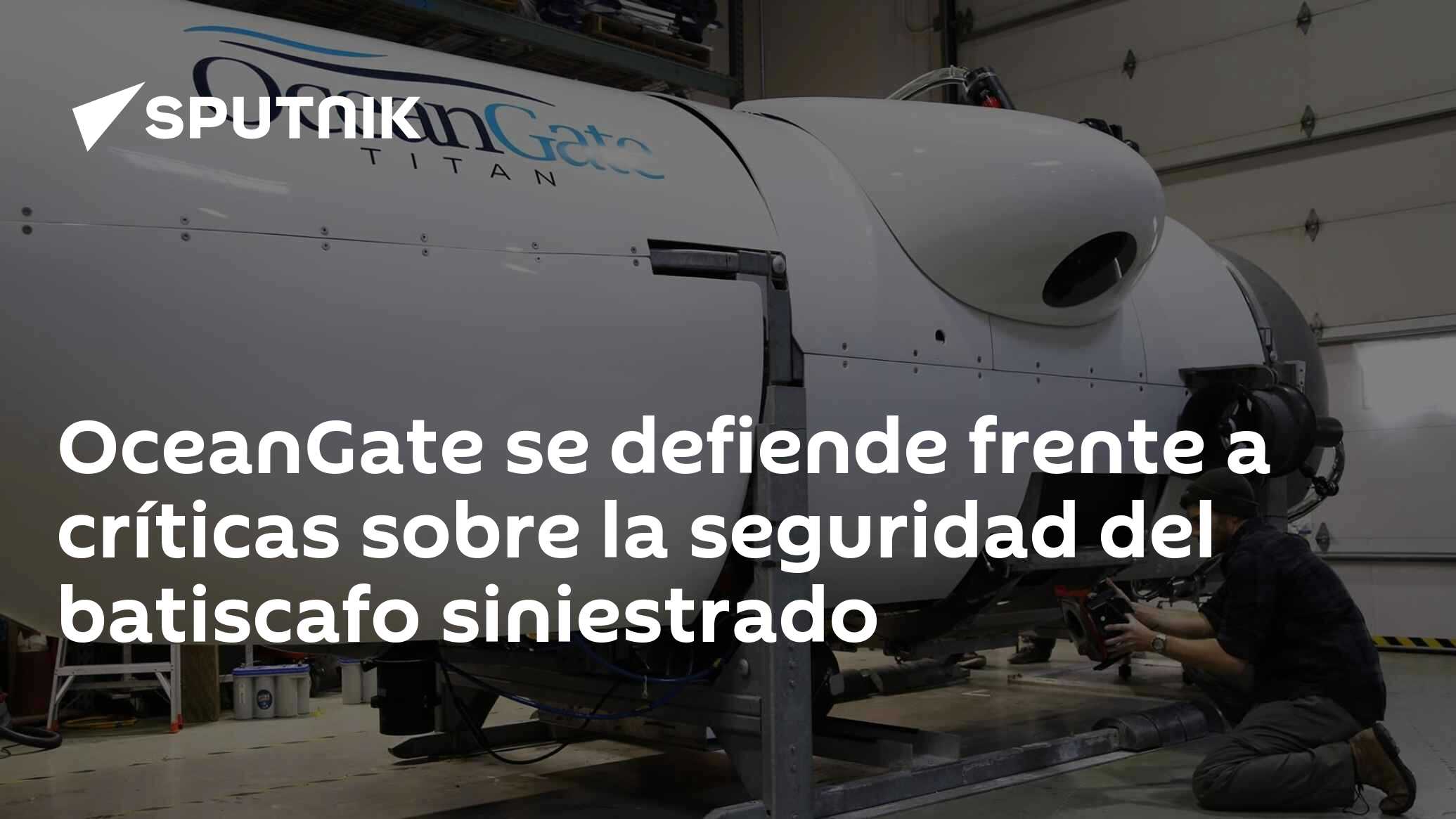 OceanGate se defiende frente a críticas sobre la seguridad del batiscafo  siniestrado - 23.06.2023, Sputnik Mundo