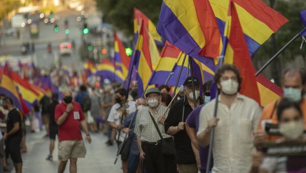 Manifestación en contra de la monarquía en Madrid - Sputnik Mundo