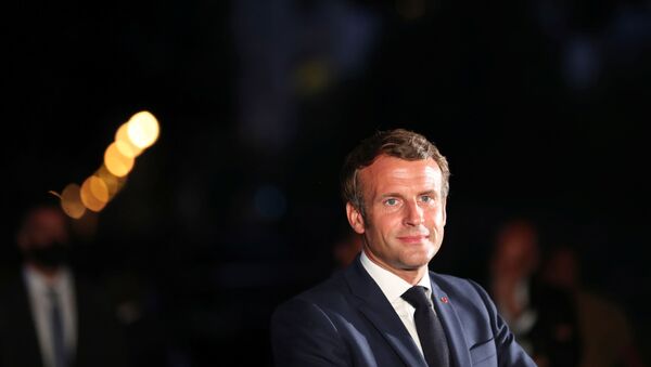 Presidente de Francia, Emmanuel Macron, en El Líbano - Sputnik Mundo