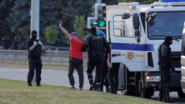 Detención de los manifestantes en Minsk - Sputnik Mundo