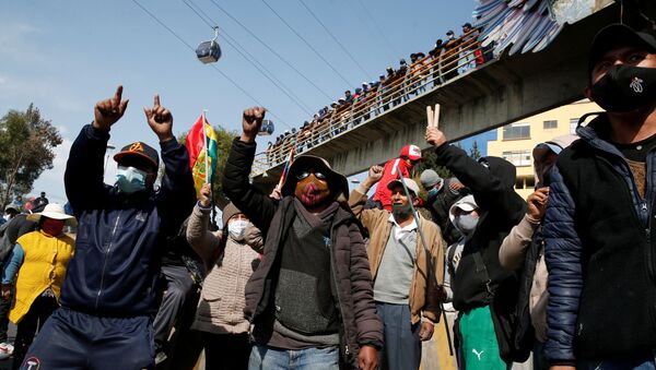 Manifestaciones y bloqueos en Bolivia - Sputnik Mundo