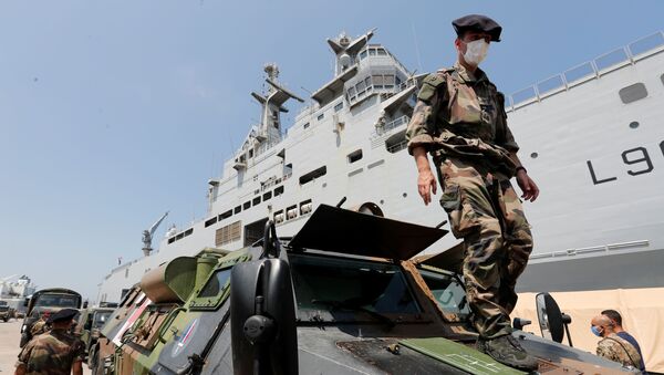 Soldados franceses en Beirut, el Líbano - Sputnik Mundo