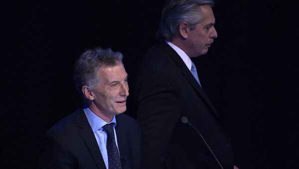 El expresidente argentino, Mauricio Macri, junto al actual mandatario, Alberto Fernández - Sputnik Mundo