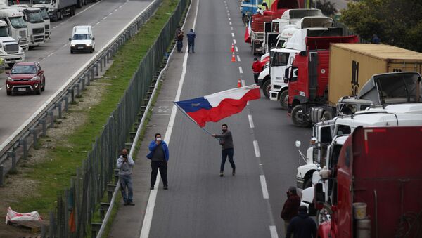 Huelga de camioneros Chile - Sputnik Mundo
