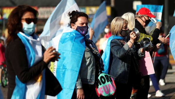 Protestas contra el Gobierno de Alberto Fernández en Buenos Aires - Sputnik Mundo