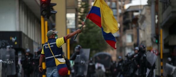 Protestas en Bogotá Protestas en Bogotá - Sputnik Mundo