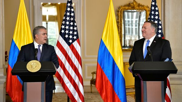 La visita del secretario de Estado de EEUU Mike Pompeo a Colombia - Sputnik Mundo