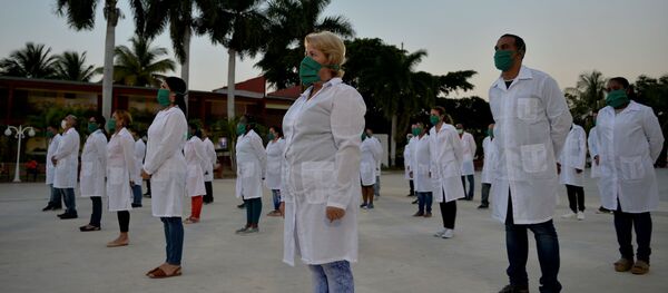 Médicos del contingente médico internacional Henry Reeve Médicos del contingente médico internacional Henry Reeve - Sputnik Mundo