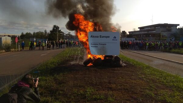 Protestas el 29 de septiembre en la planta de Alcoa en Galicia - Sputnik Mundo