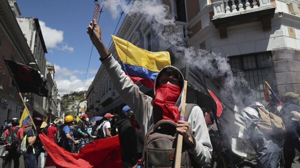 Protestas en Ecuador (Archivo) - Sputnik Mundo