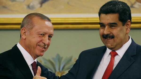 Recep Tayyip Erdogan, presidente de Turquía, y Nicolás Maduro, presidente de Venezuela - Sputnik Mundo