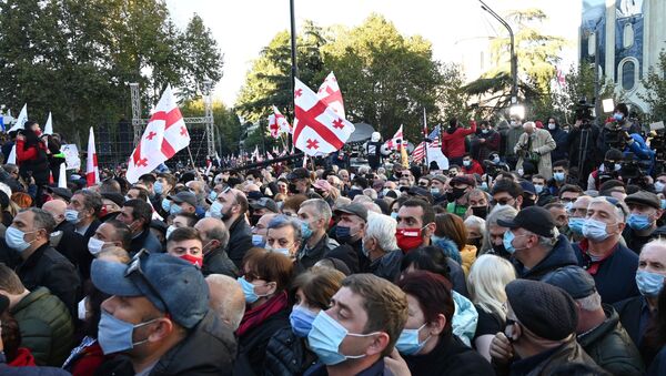 Protestas de la oposición en Tiflis, Georgia - Sputnik Mundo