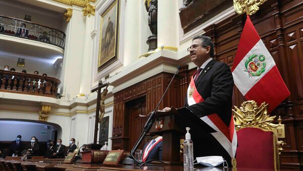 Manuel Merino, presidente interino de Perú - Sputnik Mundo
