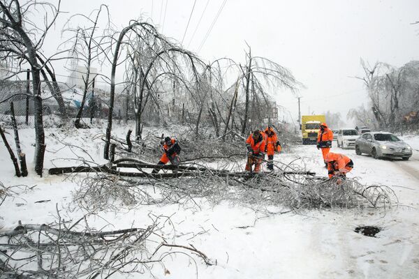 Un ciclón de nieve y una lluvia de hielo azotan el Lejano Oriente ruso: daños colosales

 - Sputnik Mundo