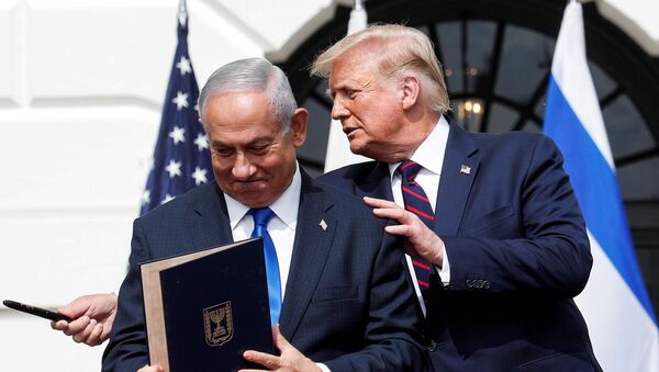 El primer ministro israelí, Benjamin Netanyahu, y el presidente de EEUU, Donald Trump (archivo) - Sputnik Mundo