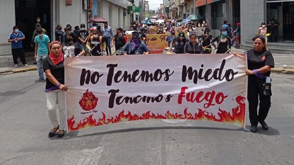 Marcha por el Día Internacional de la Eliminación de la Violencia contra la Mujer, en Cochabamba, Bolivia - Sputnik Mundo