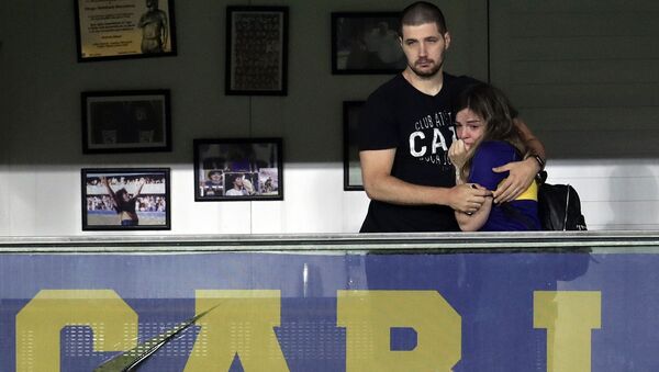 Dalma Maradona, la hija de Diego Maradona en el palco de su padre - Sputnik Mundo
