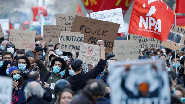 Protesta en París, foto de archivo - Sputnik Mundo