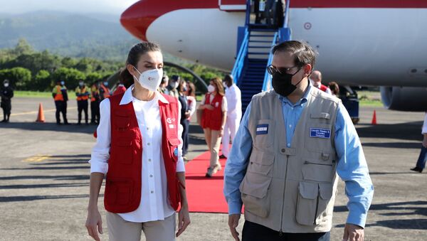 La reina de España, Letizia, arriba a Honduras - Sputnik Mundo