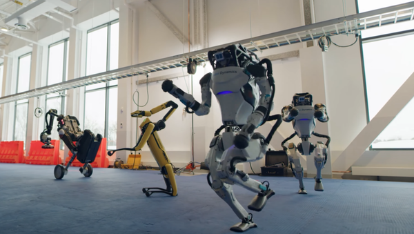 El baile de los robots de Boston Dynamics, captura de pantalla - Sputnik Mundo