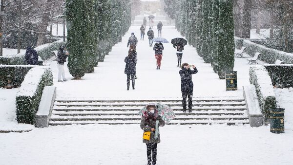 Nieve en Madrid - Sputnik Mundo