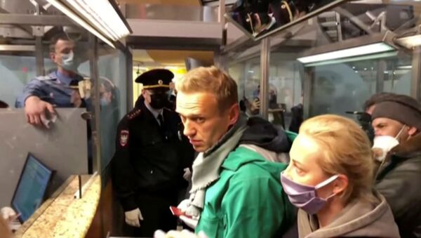 Detención de Alexéi Navalni en el aeropuerto de Sheremétievo - Sputnik Mundo