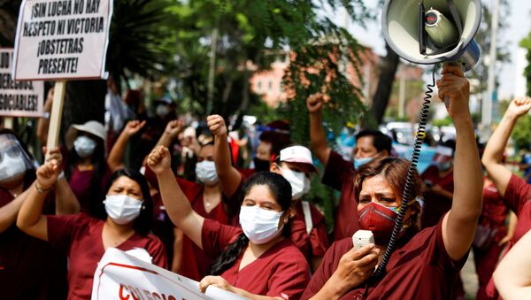 Protesta de los médicos en Perú  - Sputnik Mundo
