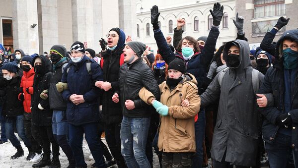 Manifestaciones no autorizadas por Navalni en Moscú - Sputnik Mundo