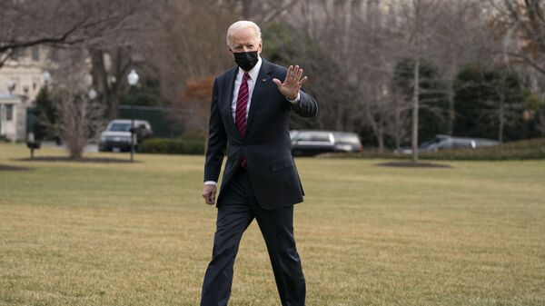 Joe Biden, presidente de EEUU, en el jardín de la Casa Blanca, en Washington, el 29 de enero del 2021 - Sputnik Mundo