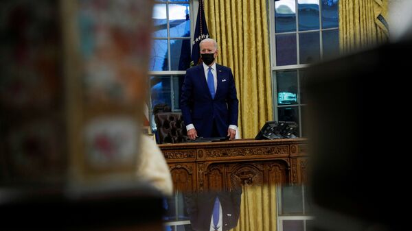 Joe Biden, presidente de EEUU, en el Despacho Oval de la Casa Blanca - Sputnik Mundo