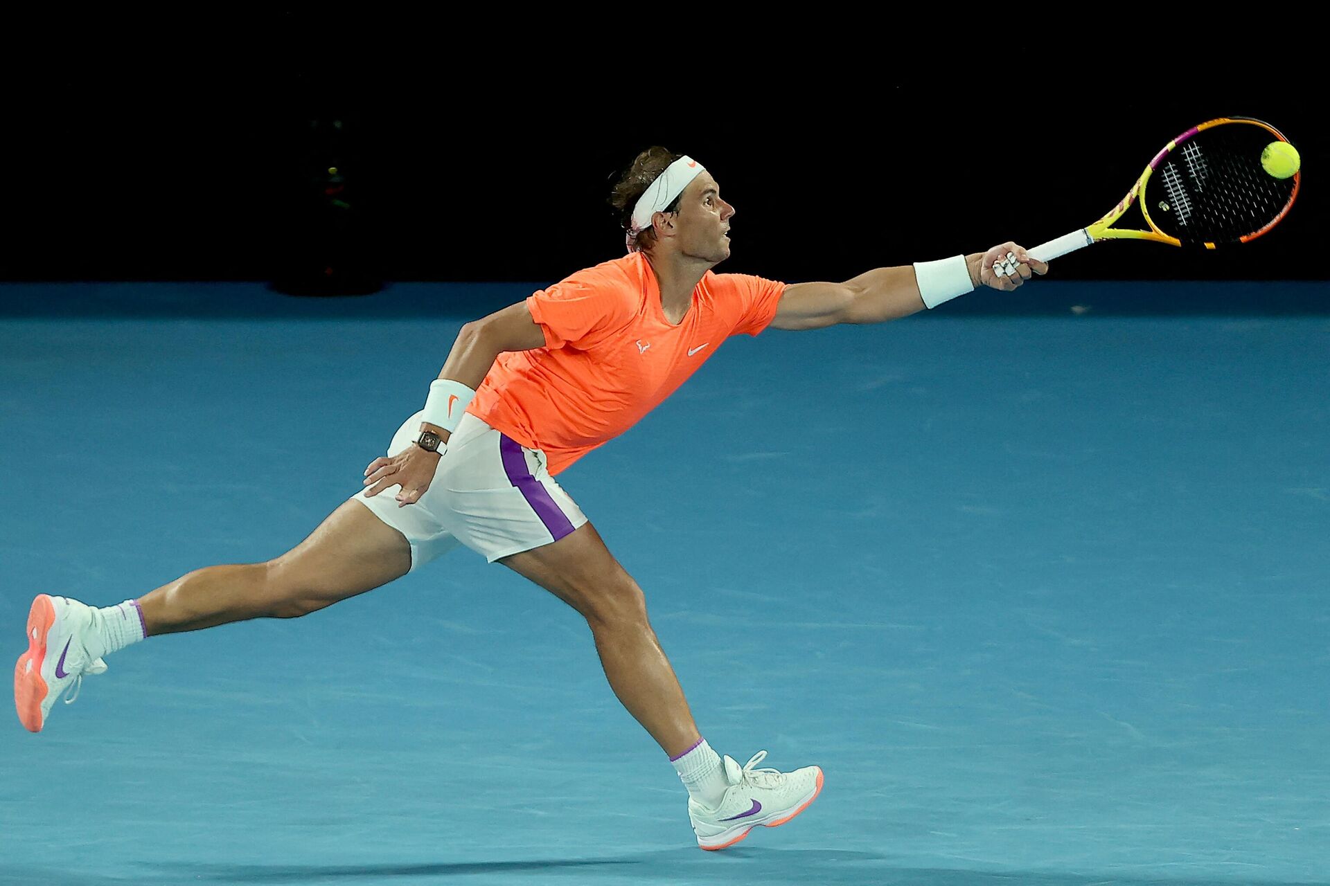 Rafa Nadal durante el partido de cuartos del Open de Australia 2021 ante Tsitsipas - Sputnik Mundo, 1920, 17.02.2021