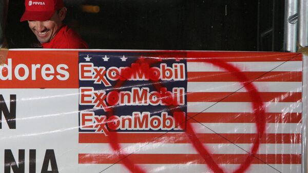 Protesta contra Exxon Mobil en Venezuela - Sputnik Mundo