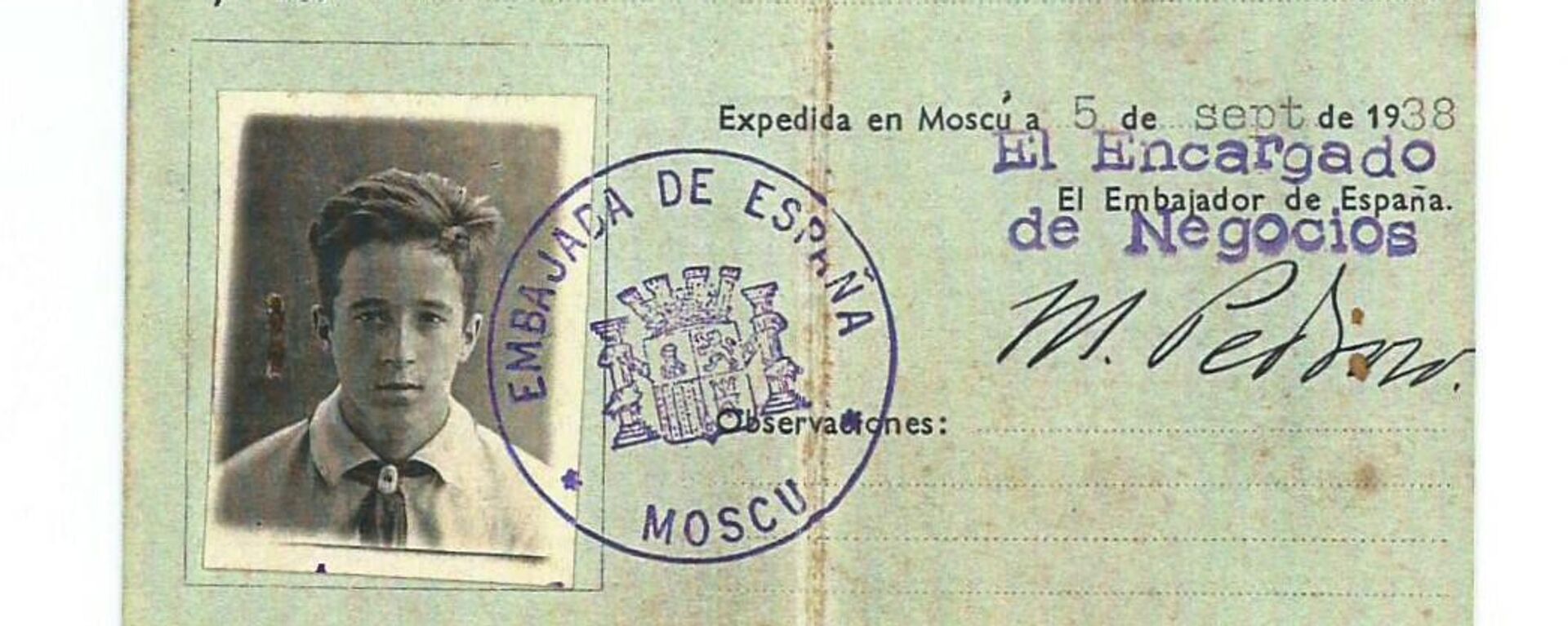 Carta de Identidad de Ignacio Aguirregoicoa - Sputnik Mundo, 1920, 09.03.2021