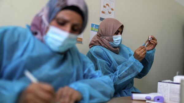Vacunación en Gaza - Sputnik Mundo