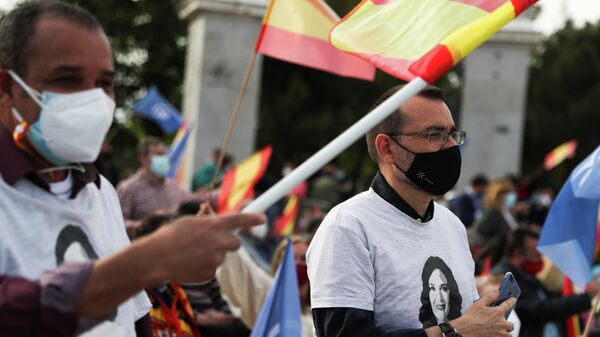 El cierre de campaña de las elecciones regionales en Madrid, España - Sputnik Mundo