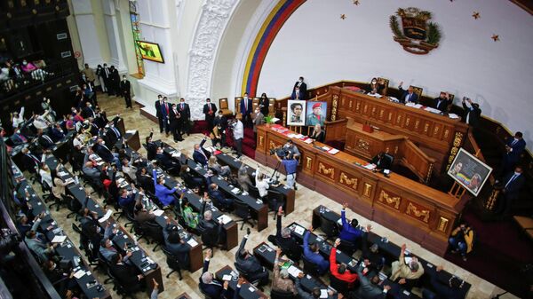 La seseión de elección de un nuevo Consejo Nacional Electoral en la Asamblea Nacional de Venezuela - Sputnik Mundo