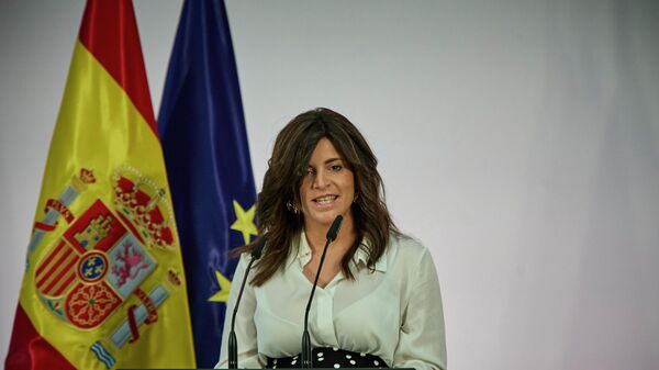 Ana Iris Simón durante su intervención en la Moncloa - Sputnik Mundo