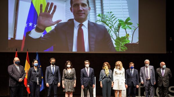 Acto de entrega del Premio FAES de la Libertad a Juan Guaidó - Sputnik Mundo