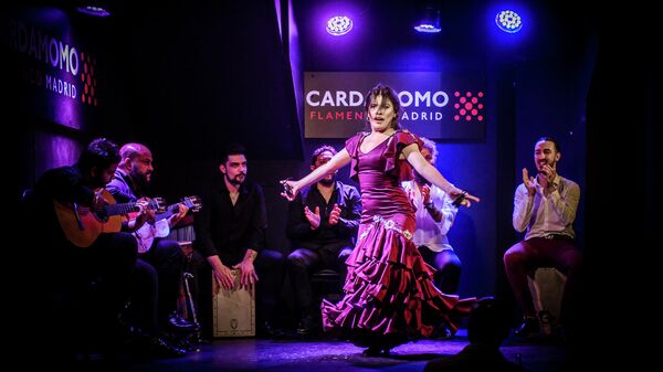 Actuación flamenca en el tablao Cardamomo, en el centro de Madrid - Sputnik Mundo