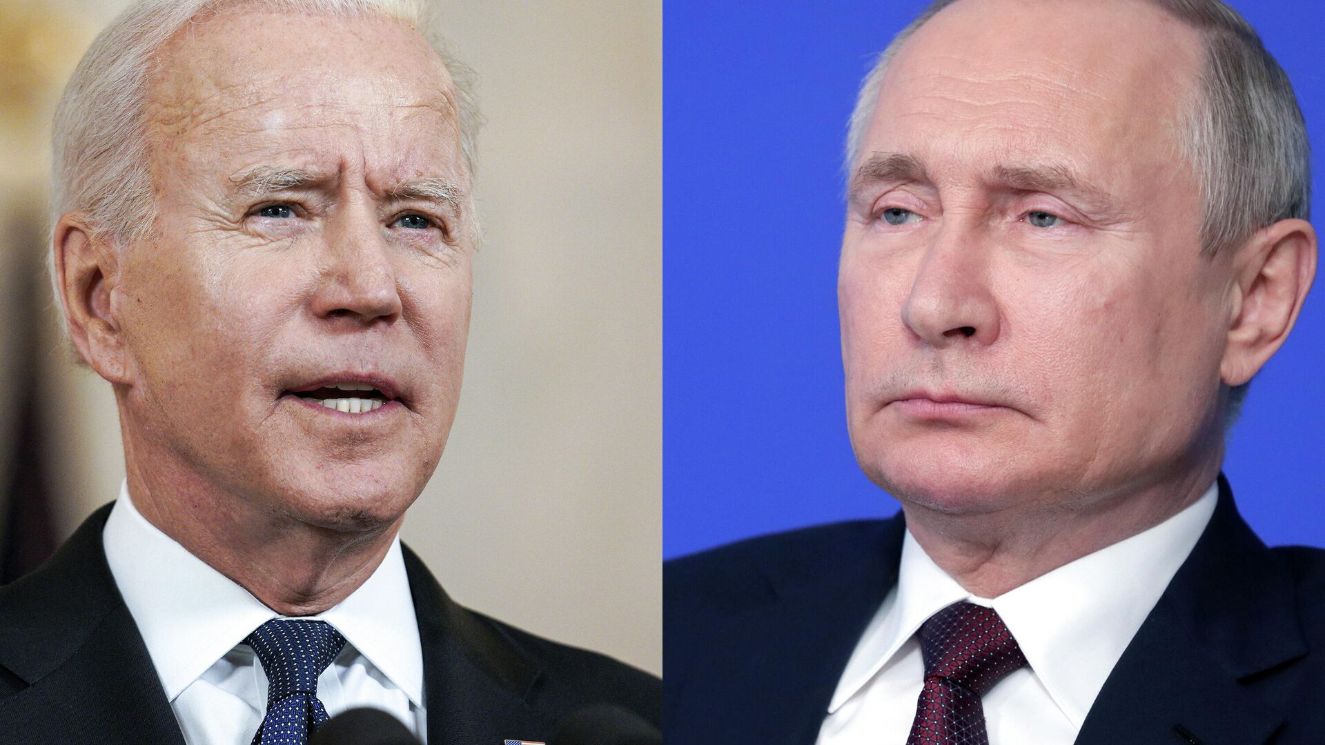 Joe Biden, presidente de EEUU, y Vladímir Putin, presidente de Rusia - Sputnik Mundo, 1920, 24.01.2022
