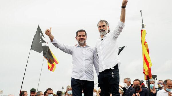 Jordi Sánchez y Jordi Cuixart,  los líderes del movimiento independentista catalán  - Sputnik Mundo