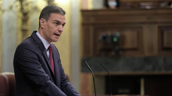 El presidente del Gobierno, Pedro Sánchez, en el Congreso de los Diputados - Sputnik Mundo