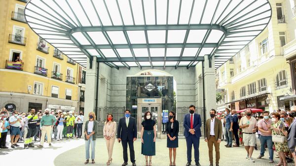 Acto de inauguración de la estación de metro de Gran Vía (Madrid) - Sputnik Mundo