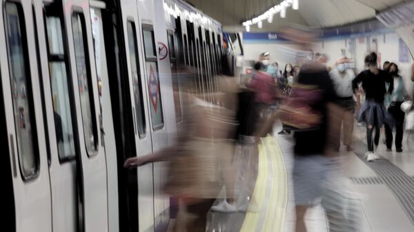 Una imagen del metro de Madrid el 14 de junio de 2021 (referencial) - Sputnik Mundo