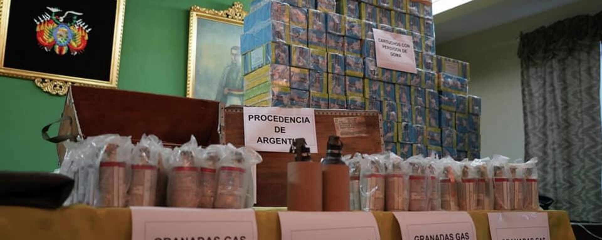 El Gobierno de Bolivia exhibió las municiones y confirmó que hubo tráfico ilícito desde Argentina - Sputnik Mundo, 1920, 19.07.2021