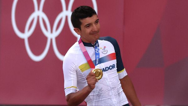 Richard Carapaz, ciclista ecuatoriano - Sputnik Mundo