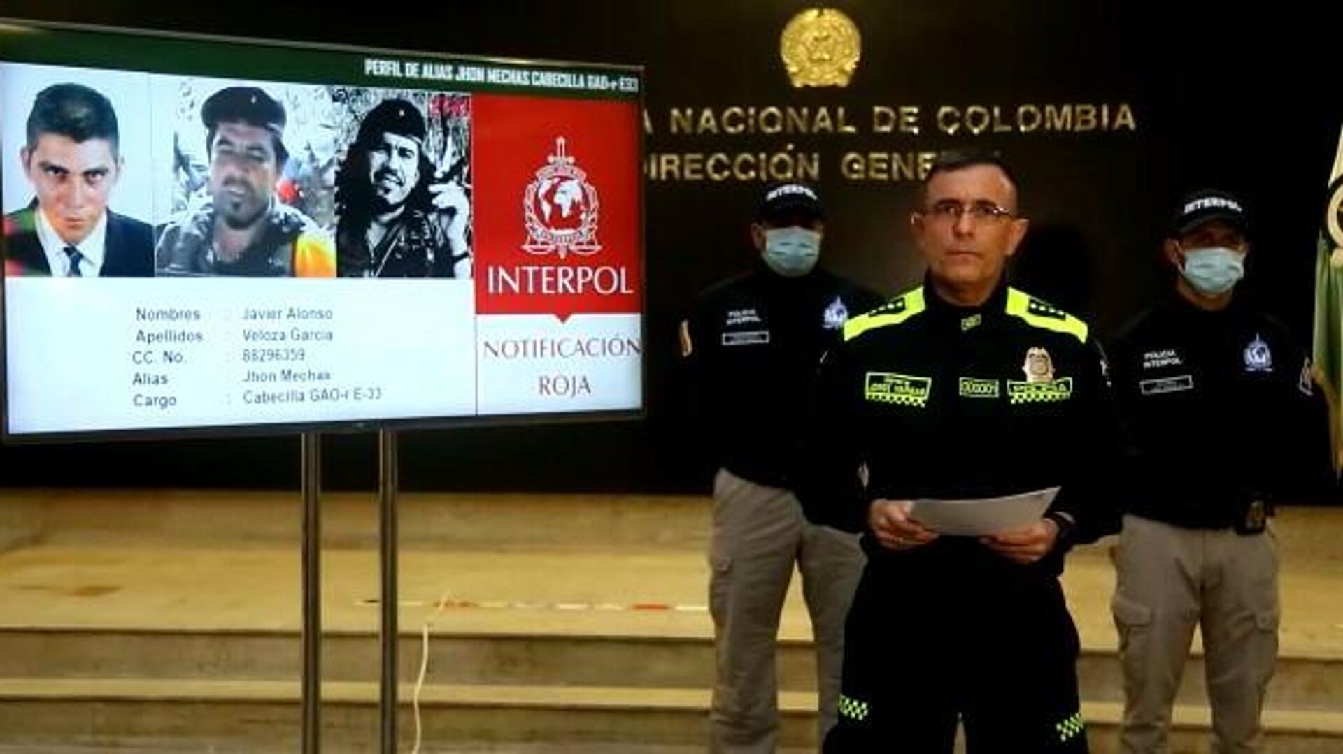 Policía de Colombia expide circular roja de Interpol contra líder de exFARC 'Jhon Mechas', el 1 de agosto del 2021 - Sputnik Mundo, 1920, 01.08.2021